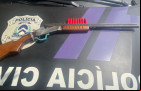 Arma de fogo e munições apreendidas pela Polícia Civil em Araguaína. 